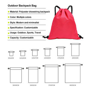 IDEA DE REGALO: Mochila con Cordón Personalizada, Impermeable, de Poliéster, con Logotipo, para Regalos Promocionales, Bolsa Deportiva para Gimnasio - Product Image 4