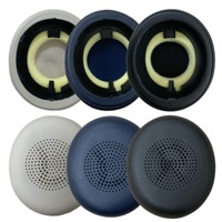 Coussinets d'oreille de remplacement avec tissu en maille respirante et mousse, coussinets doux pour Jabra Elite 45H / Evolve2 65 / Evolve 2 40MS