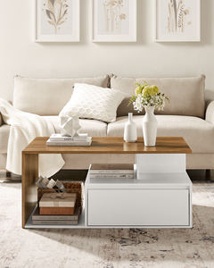 Bàn Cà Phê Phong Cách Hiện Đại Mộc Mạc Với Ngăn Kéo Lớn Để Đồ Bàn Ghế Sofa Bằng Gỗ Cho Phòng Khách - Product Image 2