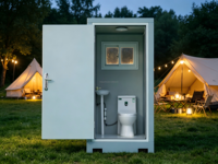 Bagno Portatile Modulare Monoposto MHY per Cantieri, Servizi Igienici Mobili Smontabili per Esterni e Parchi