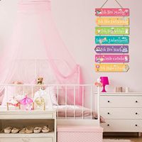 Décoration Murale en Bois Art Déco pour Filles, Licorne, Citations Arc-en-ciel, Décoration Murale pour Chambre d'Enfant et Chambre de Bébé, Cadeau et Ornement de Porte