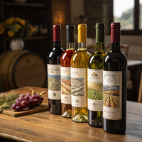 Étiquettes d'emballage de bouteille de vin respectueuses de l'environnement personnalisées pour une décoration de bouteille de vin durable