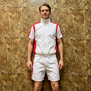 Ensemble veste coupe-vent et short pour homme personnalisé, deux pièces, fermeture éclair, 100% nylon, streetwear d'automne, imprimé, léger, respirant - Product Image 1