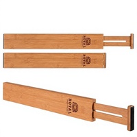 Diviseurs de tiroirs en bambou réglables, portables et imperméables, organisateurs de tiroirs de cuisine extensibles, séparateurs de rangement en bambou naturel