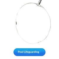 Perche de sauvetage télescopique en acier inoxydable 5m pour bateaux, piscines, sauvetage aquatique, équipement de sauvetage avec anneau et crochet