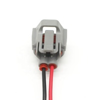 Custom BC-124 15CM injektor bahan bakar elektrik tali kabel 2-Pin konektor betina untuk kendaraan Toyota Nissan