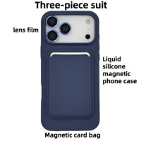 Set de Regalo de Accesorios para Teléfono Móvil, Set de Tres Piezas de TPU+PC, Caja de Silicona, Protector de Lente, Protección 360°, Multicolor