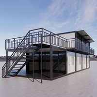 Maison modulaire de luxe personnalisée conteneur isolé pour restaurant bureau vie design contemporain en acier