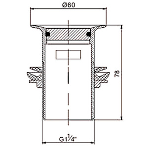 Robinet de vidange de lavabo <span class=keywords><strong>en</strong></span> laiton massif à clapet, avec trop-plein à fente G1 1/4, chromé, bouchon captif, installation sans clé par serrage manuel - Product Image 6