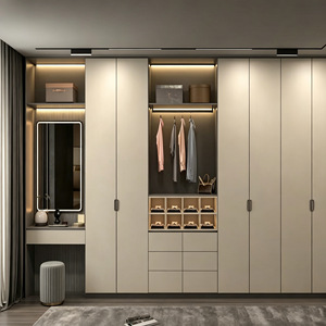 Armoire sur mesure en acier inoxydable avec portes coulissantes pour chambre à coucher, usage domestique - Product Image 1