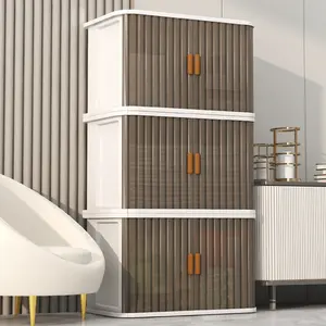 Haixin armoire à 3 tiroirs de rangement en plastique pour bébé et homme, sans Installation