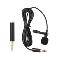 Microphone à condensateur filaire à clipser sur le revers, omnidirectionnel, adapté pour iPhone/Android/Windows/Ordinateur