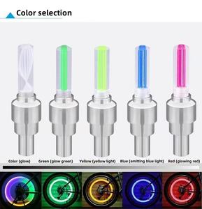 Lumières de vélo Capteur de mouvement Lumières LED Route VTT Bouchons de valve de <span class=keywords><strong>pneu</strong></span> Rayons de roue Lumière LED Accessoires de vélo Flash au néon - Product Image 4
