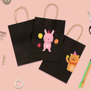 <span class=keywords><strong>Bolsa</strong></span> de regalo de papel personalizada con asas, <span class=keywords><strong>bolsa</strong></span> de papel, bolsas de agradecimiento para boutique, bolsas personalizadas de papel Kraft Al Por Mayor - Product Image 6