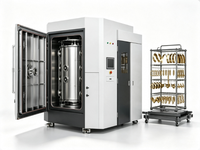 Machine de revêtement sous vide PVD multicolore AsiaLink avec moteur de pompe PLC pour décorations semi-automatiques en plastique, acier inoxydable et alliages