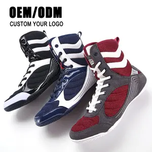 Custom Platform Weight Lifting Non Slip Bodybuilding Gym China Wrestling Boots Non Slip Boxing Shoes for Men and Women