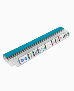 Oferta Especial: Juego de 160 Fichas de Mahjong Americanas Rojas Grabadas en Acrílico de 4 Capas para Noches de Juego en Familia y Regalos Navideños - Product Image 6
