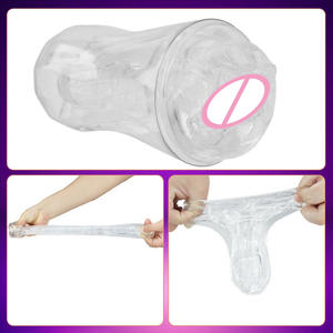 Cangkir Kokang transparan RTS pria masturbator Jepang cangkir latihan <span class=keywords><strong>penis</strong></span> kristal mainan seks penjepit putar untuk Pria perangkat pijat <span class=keywords><strong>penis</strong></span> - Product Image 6