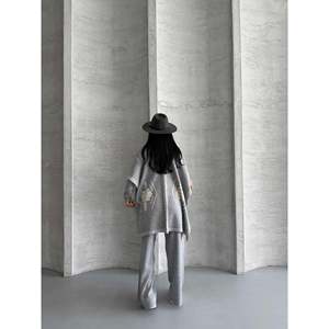 Ensemble de ponchos en tricot triple 1560 - Gris - Product Image 4