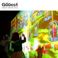 Centre de divertissement familial balles fracassant des jeux muraux interactifs projecteur aire de jeux intérieure