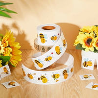 Rouleau d'autocollants animaux mignons personnalisés pour enfants, étiquettes de récompense, autocollants motivants en vinyle imperméable pour enseignants et salles de classe