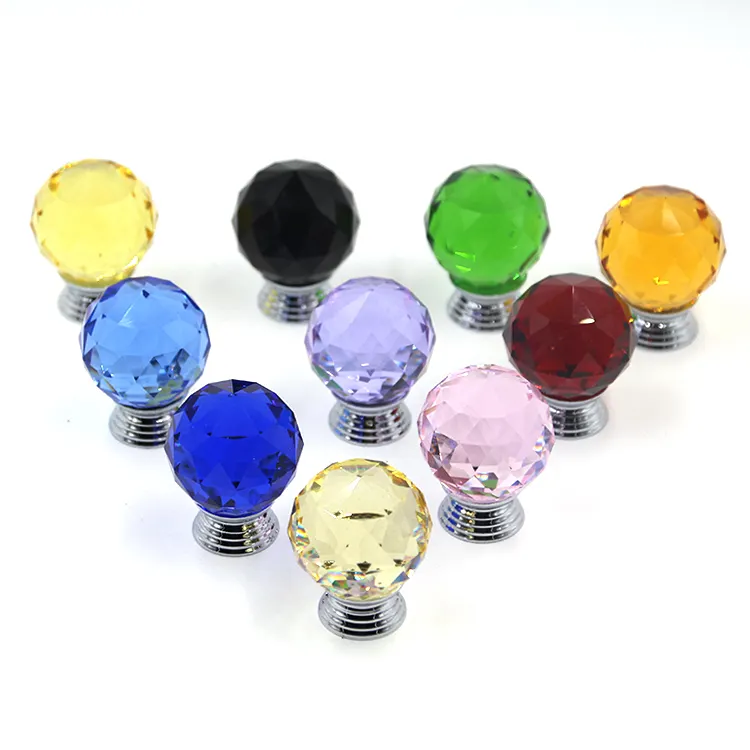 Knob Colors Drawer Crystal Glass Cabinet Furniture Handle Pull Knob For Furniture