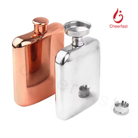 Flacon à alcool en métal avec couvercle, contenant à vin, couvercle pour liqueur, personnalisable, 6 oz, revêtement réutilisable, gourde à liqueur