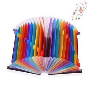 Carpeta de escritorio A4 de acordeón arcoíris portátil personalizada, carpeta de archivos de plástico expansible de Color - Product Image 2