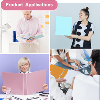 Lime plastique A4 en polypropylène personnalisable d'usine Classeur vierge 3 anneaux Classeur en PP Papeterie de bureau pour étudiants