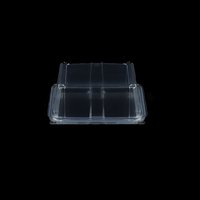 Boîtes en plastique PET transparentes rectangulaires jetables avec couvercles, gaufrage personnalisable pour l'emballage de fruits frais, de légumes et de sucre