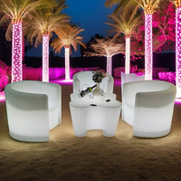 Ensembles de meubles de table d'extérieur, table LED, meubles de table d'extérieur, table basse, table de bar, table d'extérieur pour jardin, fête, événement, vacances