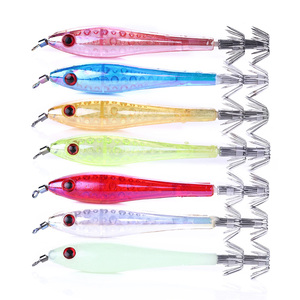 Esca Artificiale Luminosa da Pesca a Forma di Polpo Calamaro Gamberetto con Ancoretta <span class=keywords><strong>per</strong></span> <span class=keywords><strong>Totanare</strong></span> 95mm 6g - Product Image 1
