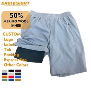 <span class=keywords><strong>Pantaloncini</strong></span> Sportivi <span class=keywords><strong>2</strong></span>-<span class=keywords><strong>in</strong></span>-<span class=keywords><strong>1</strong></span> da <span class=keywords><strong>Uomo</strong></span> <span class=keywords><strong>in</strong></span> Nylon Elastan con Fodera <span class=keywords><strong>in</strong></span> Rete Merino, Fornitura OEM, 90% Nylon Esterno, 50% Lana Merino Interna - Product Image 1