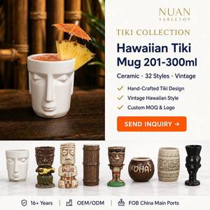 <span class=keywords><strong>Tasse</strong></span> Tiki Hawaïenne en Céramique 600ml – Design Crâne Totem Tropical – Verre Classique pour Bar à Domicile et Fêtes - Product Image 6