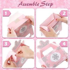 Custom Design Wholesale Exquisite <b>Christmas</b> Gift Packaging <b>Box</b> With Snowflake Pattern - Product Image 3