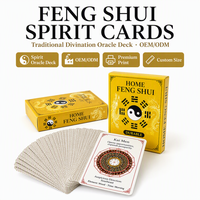 Cartes Oracle Feng Shui Keji FS Personnalisées - Jeu de Divination Chinois Traditionnel Design Yin-Yang Bagua Dragon Écologique pour la Famille