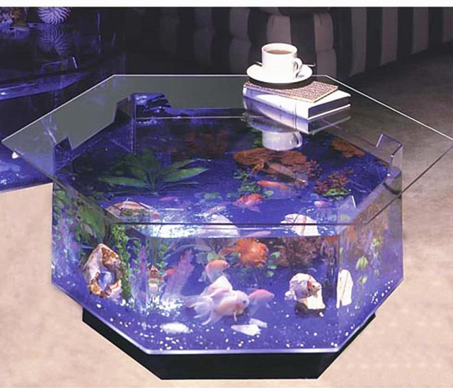 Octagon Fish tank Withcoffee Table With Aquarium