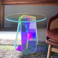 Maßgefertigter Moderner Transparenter Farbiger Heim- und Büro-Café-Möbel Quadratischer Acryl-Tisch