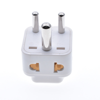 Adaptateur de prise universel pour l'Afrique du Sud 2 en 1 EU UK US vers Type-D rond 3 broches Convertisseur de prise électrique pour l'Inde le Pakistan le Sri Lanka