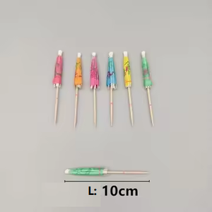 Stuzzicadenti di Carta Ecologici Usa e Getta 10cm Stili Assortiti Design Colorati per Feste Estive Hawaiane in Piscina e in Spiaggia - Product Image 4