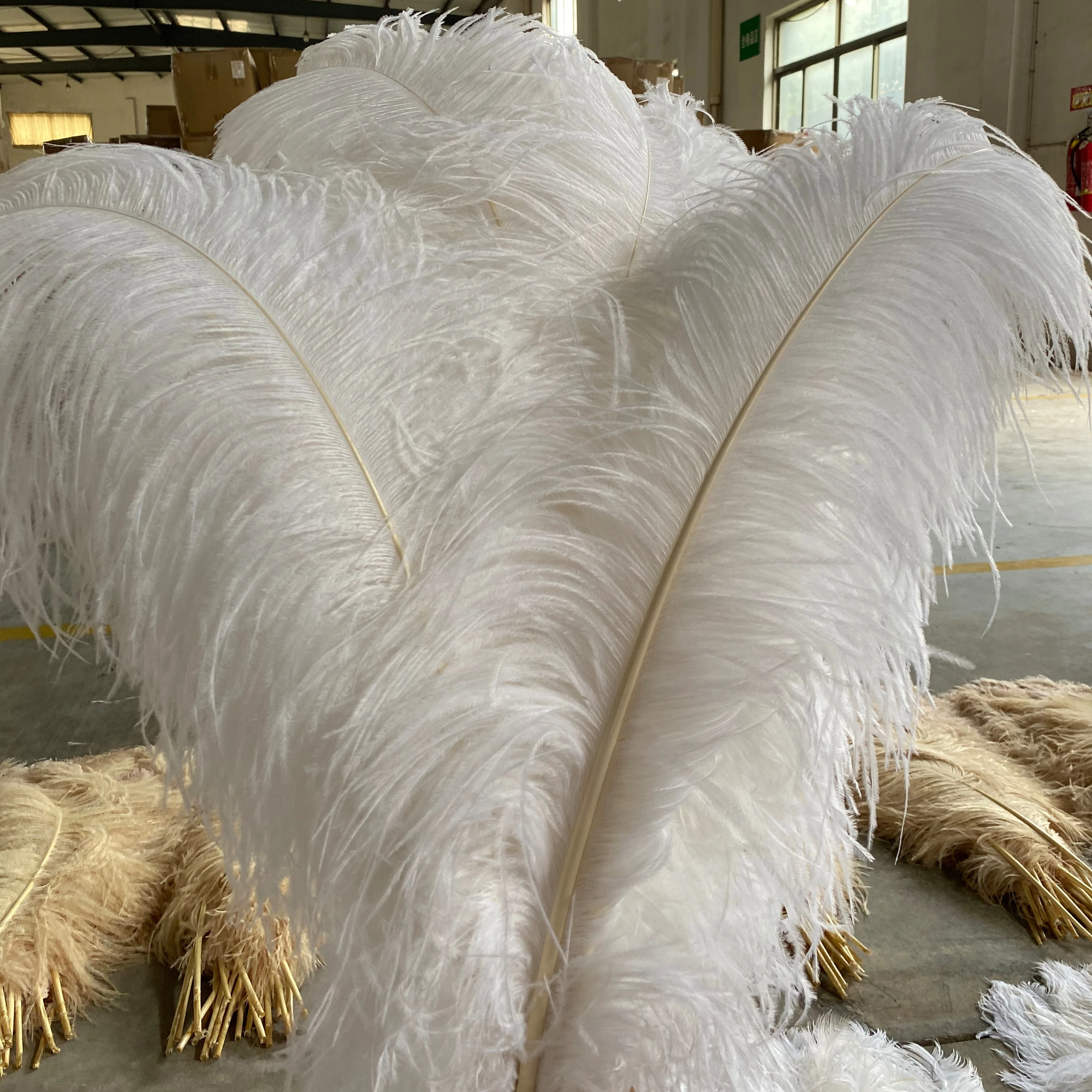 Большое белое перо страусиного дерева для свадьбы