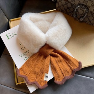 Winter <b>Faux</b> Rabbit <b>Fur</b> Neck <b>Scarf</b> for Women Super Soft Warm Neck Gaiter Stylish Fashion Neckerchief - Product Image 6