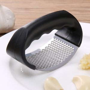 Presse-ail manuel en acier inoxydable, facile à nettoyer, pour la cuisine domestique, outil de hachage d'ail. - Product Image 1