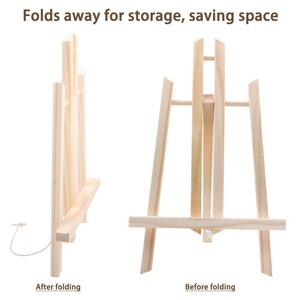 Keep Smiling Cavalletto Pieghevole Portatile da 50 cm in Legno per Esposizione da Tavolo, per Schizzi, Pittura a Olio e Acquerello, Cavalletti Artistici per Artisti - Product Image 4