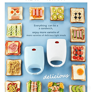 Grille-pain compact multi-usages |   Faites des sandwichs, des gaufres, des œufs, des steaks en 3 minutes, poignée anti-brûlure, portable - Product Image 5