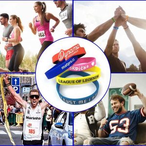 Cheap New Bracelets Silicone Wrist Bands Wristband Bracelets for Festival Custom Logo Silicone Bracelet Unisex BANGLES Silicon - Product Image 5