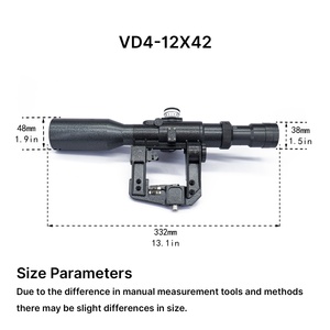 กล้องเล็ง ACUMETA VD4-12X42, กล้องเล็งสำหรับล่าสัตว์พร้อมวงแหวนยึดสำหรับการสังเกตสัตว์ป่า - Product Image 3