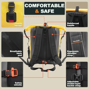 <span class=keywords><strong>Mochila</strong></span> Impermeable, Bolsa Seca de 35L 55L 85L, <span class=keywords><strong>Mochila</strong></span> de Senderismo Resistente con Cierre Enrollable, Mantiene el Equipo Seco, <span class=keywords><strong>Mochila</strong></span> de Viaje - Product Image 3