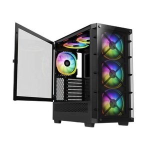 Boîtiers d'ordinateur de jeu Micro ATX avec design de verre suspendu spécial, boutons RVB, verre trempé rotatif de 3,0 mm - Product Image 6