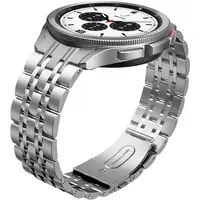 Für Samsung Galaxy Watch 4 Bänder, Galaxy Watch 4 Classic Band 42mm 46mm, Arc connector Metal Ersatz armband